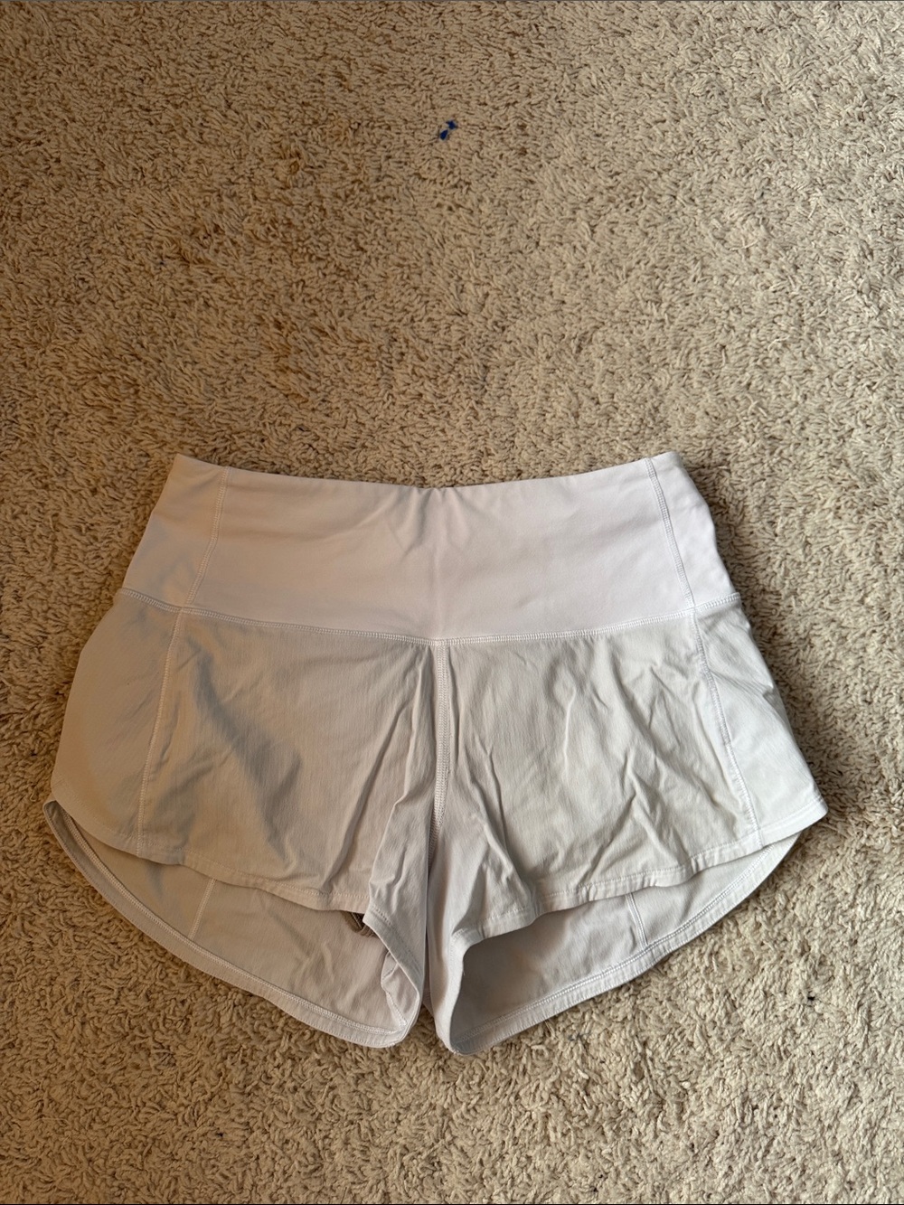 Women's Lululemon Speed up white Active Shorts